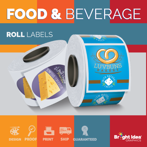 bright idea graphics food beverage roll labels