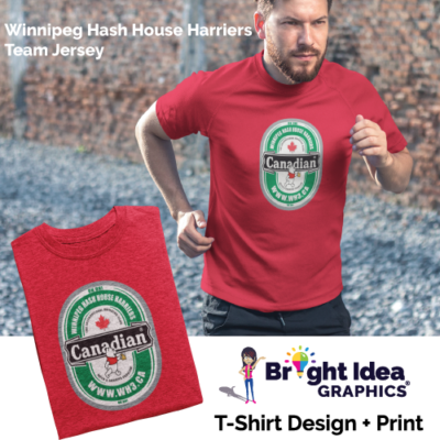 winnipeg hash house harriers bright idea graphics tshirt design