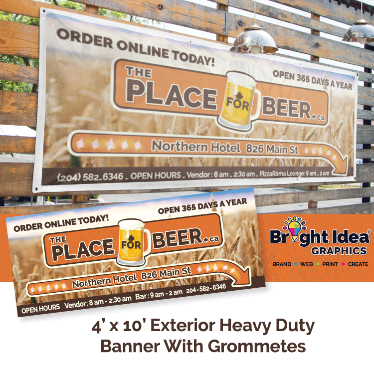 The_Place_for_beer_exterior_banner_bright_idea_graphics.png
