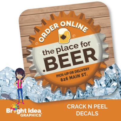 The Place for beer logo design bright idea decals 1
