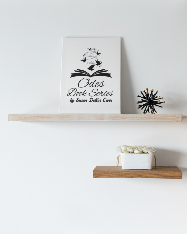 canvas art mockup standing against a minimalist wall 25873