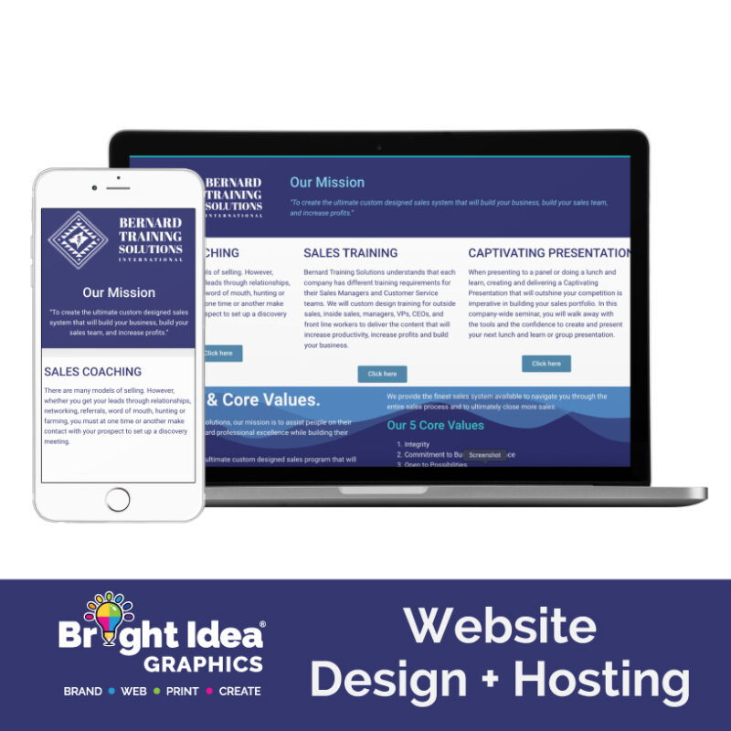 bernard training website design and hosting