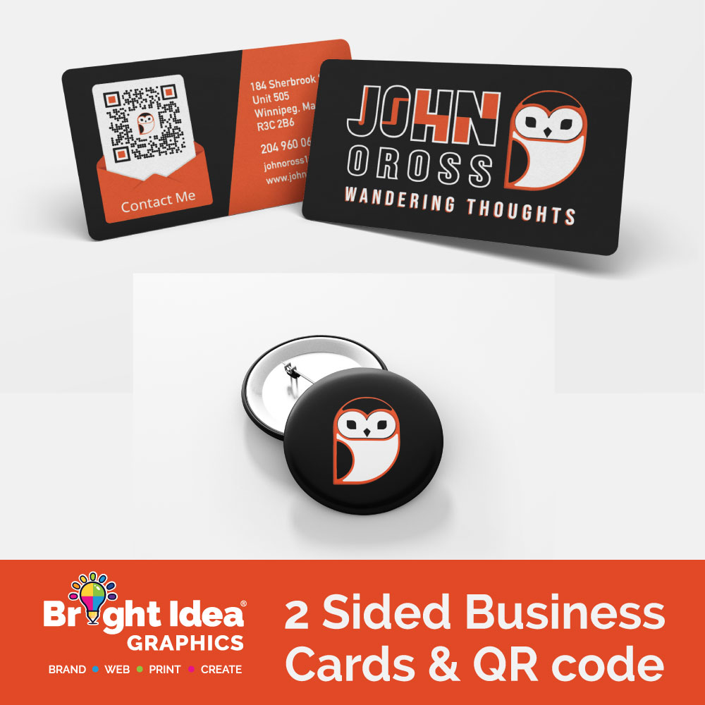 john oross bussiness cards and buttons