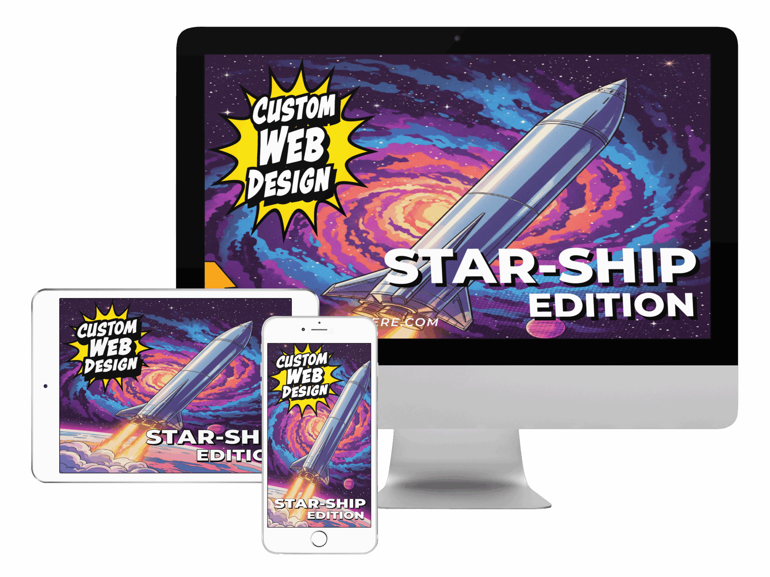 responsive mockup of an imac with a white ipad and iphone a11896 2 scaled
